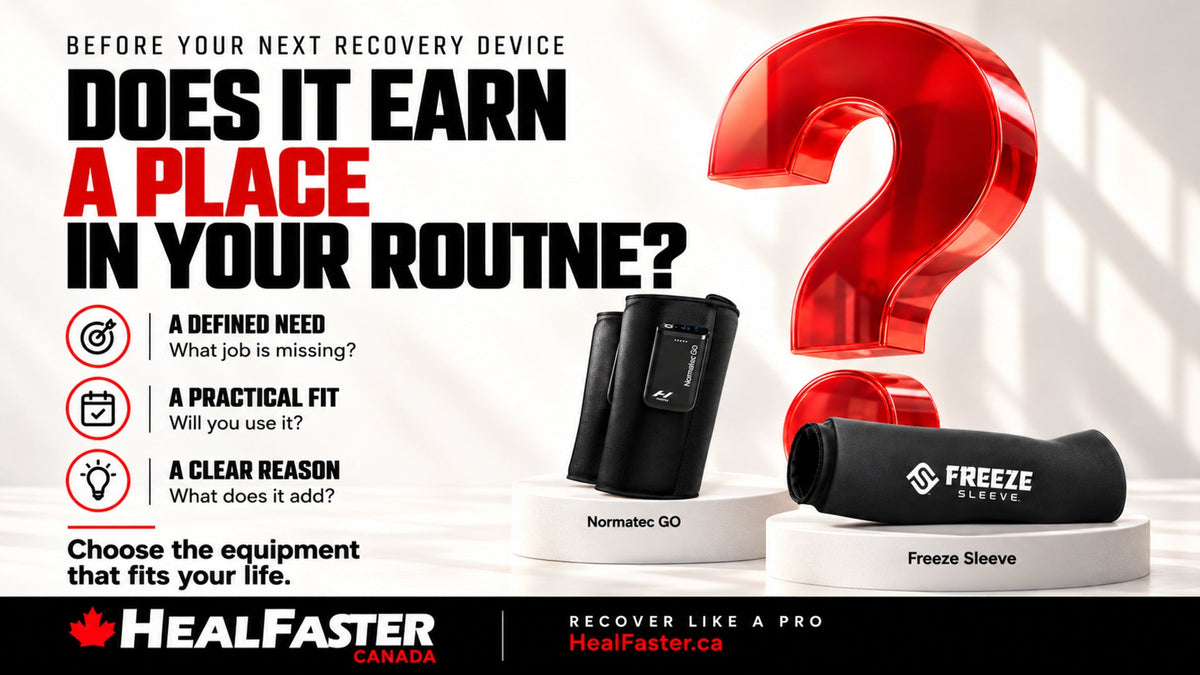 How to Decide Whether You Need Another Recovery Device — HealFaster Canada hero graphic