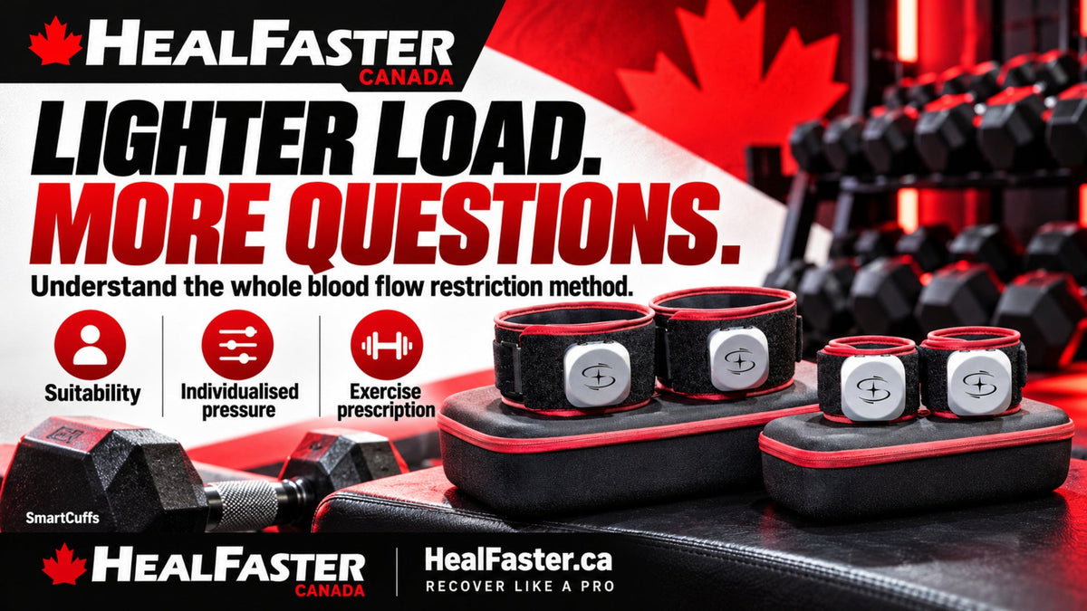 How Blood Flow Restriction Training Works and What to Ask Before Starting — HealFaster Canada hero graphic