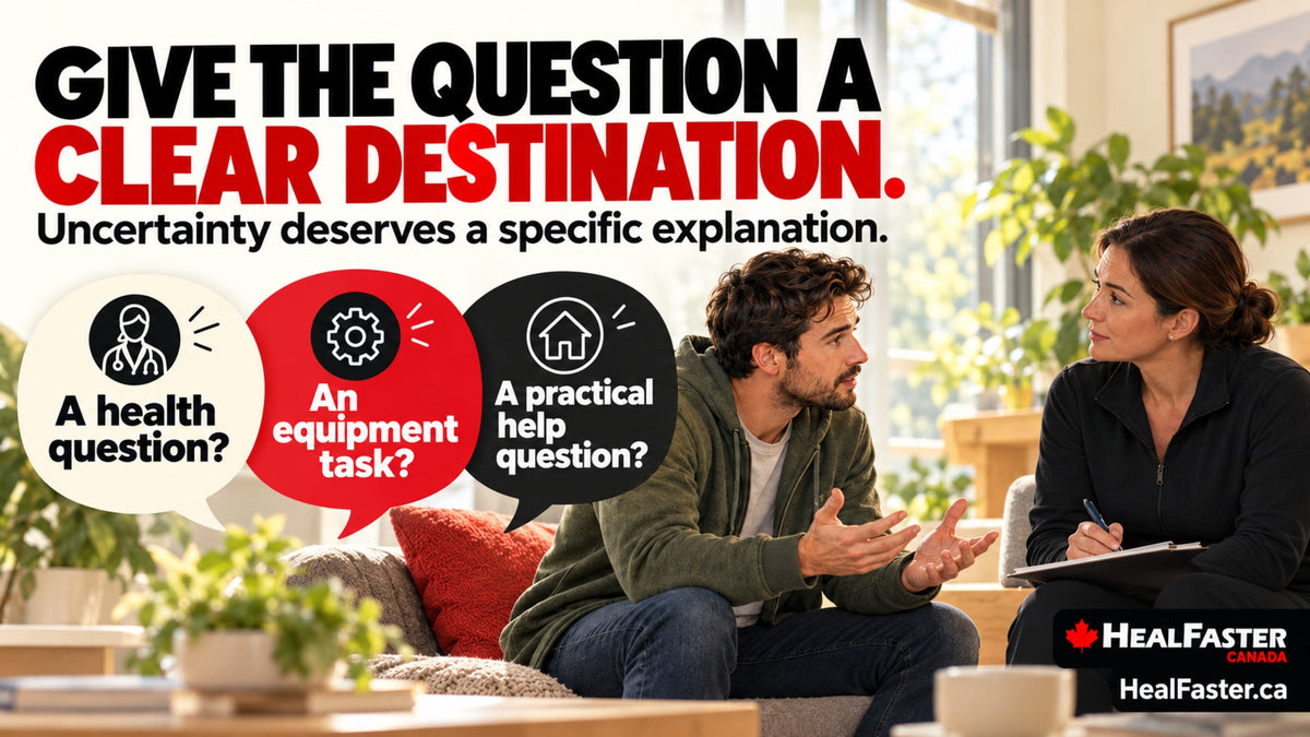 How to Ask for Clarity When You Feel Unsure About Recovery — HealFaster Canada hero graphic