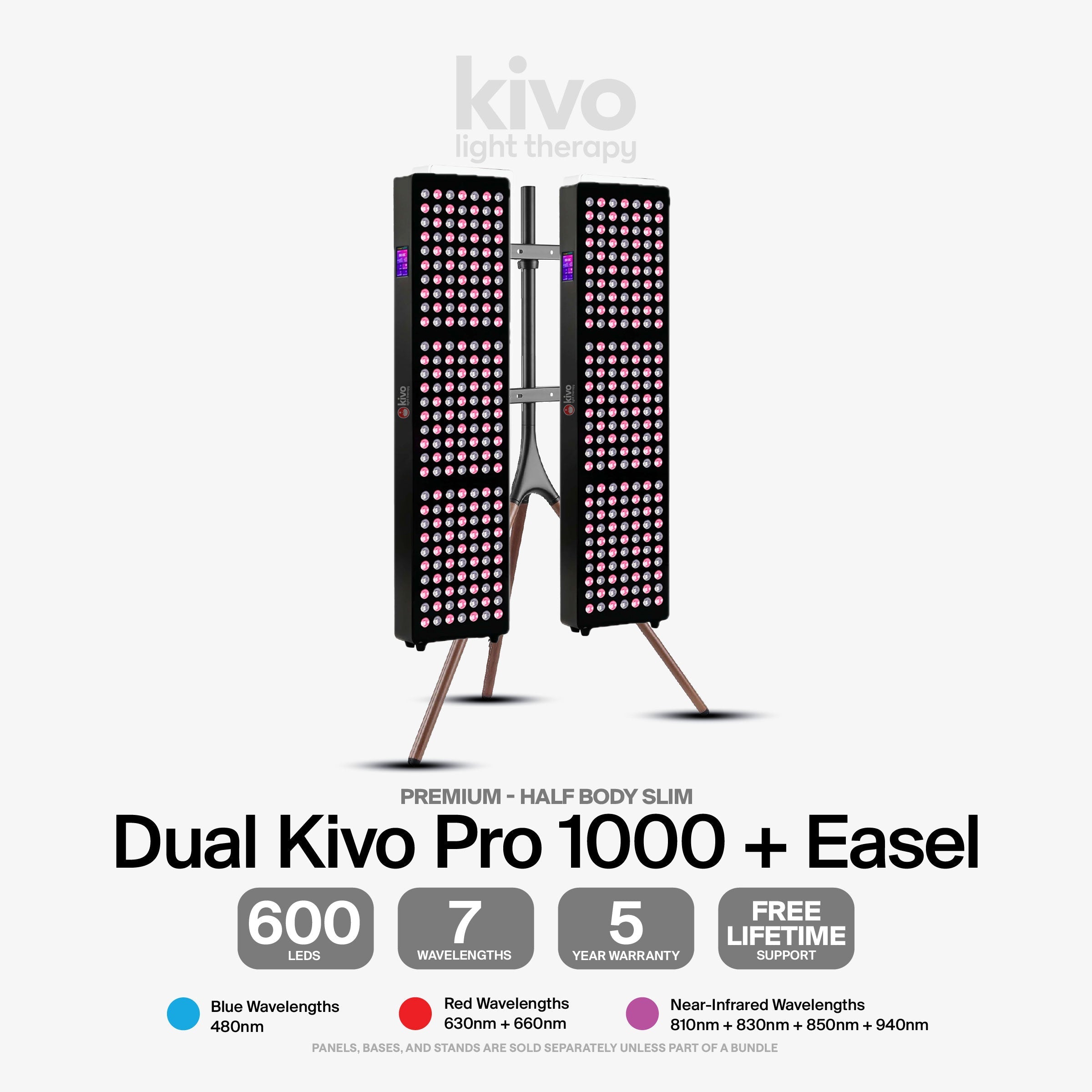 Kivo Pro 1000 Bundle: 2 x Pro 1000 & Easel Stand