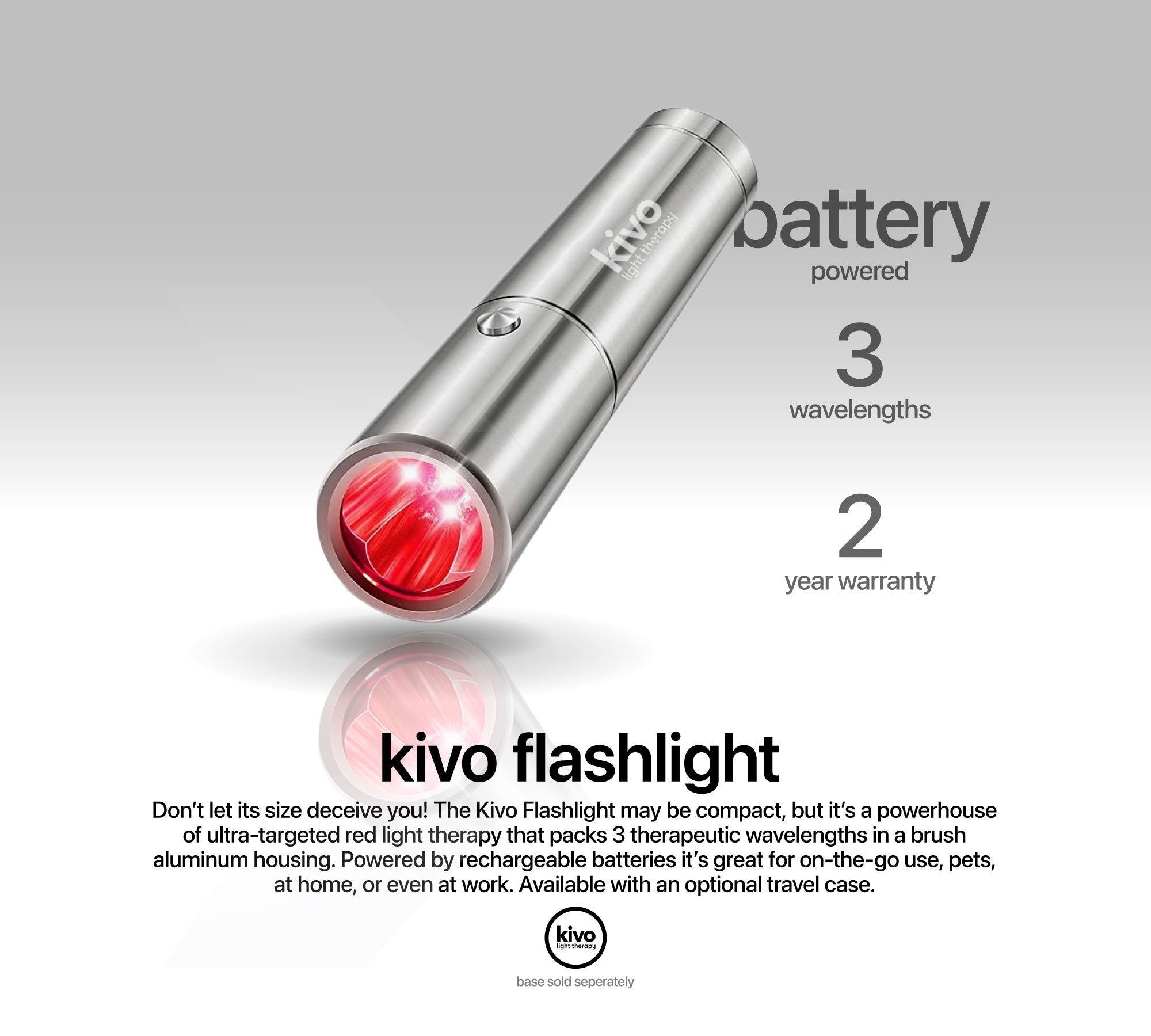 Kivo Elite Red Light Therapy Flashlight
