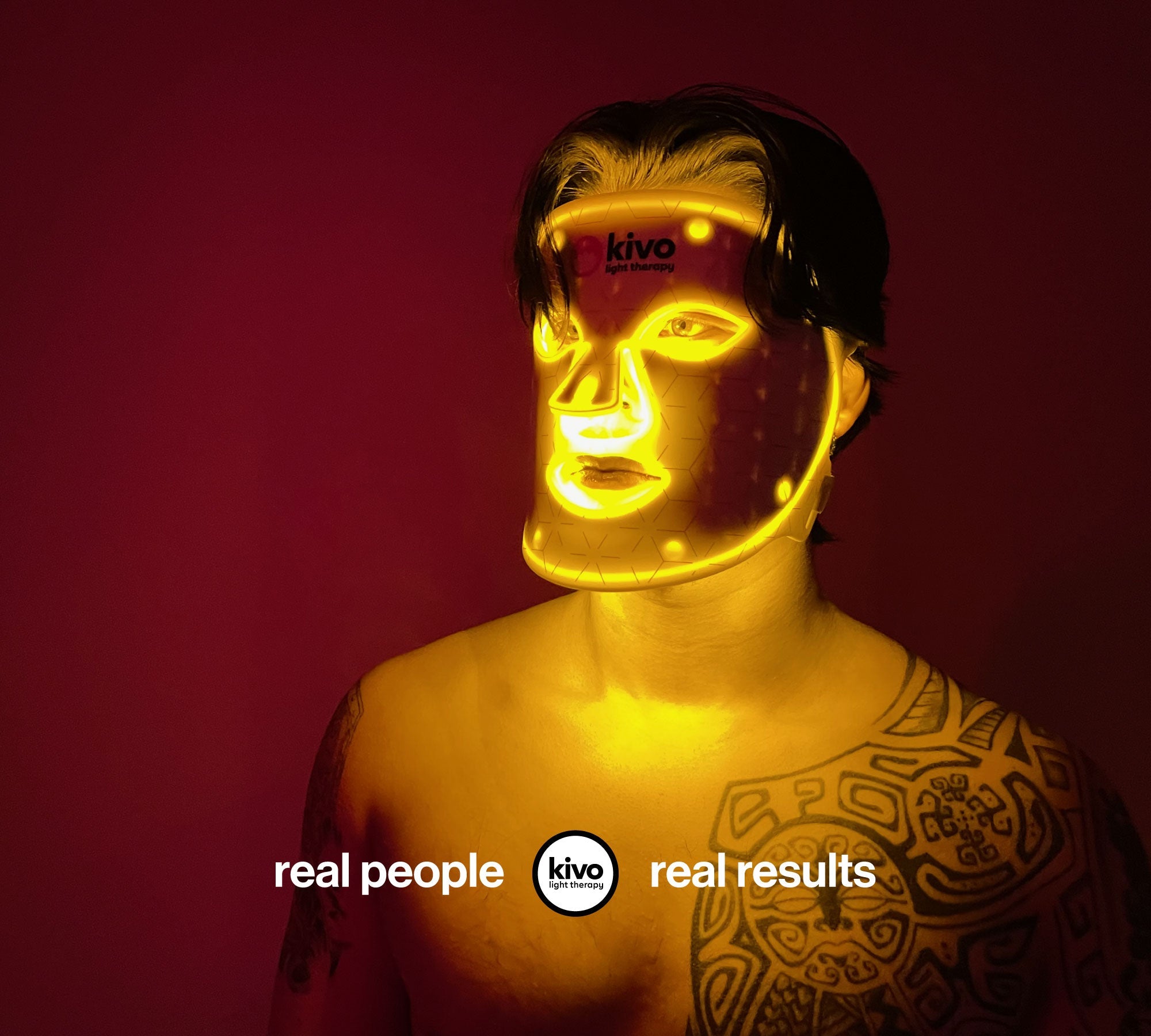 Kivo Elite Face + Neck + Chest: Red Light Therapy Mask
