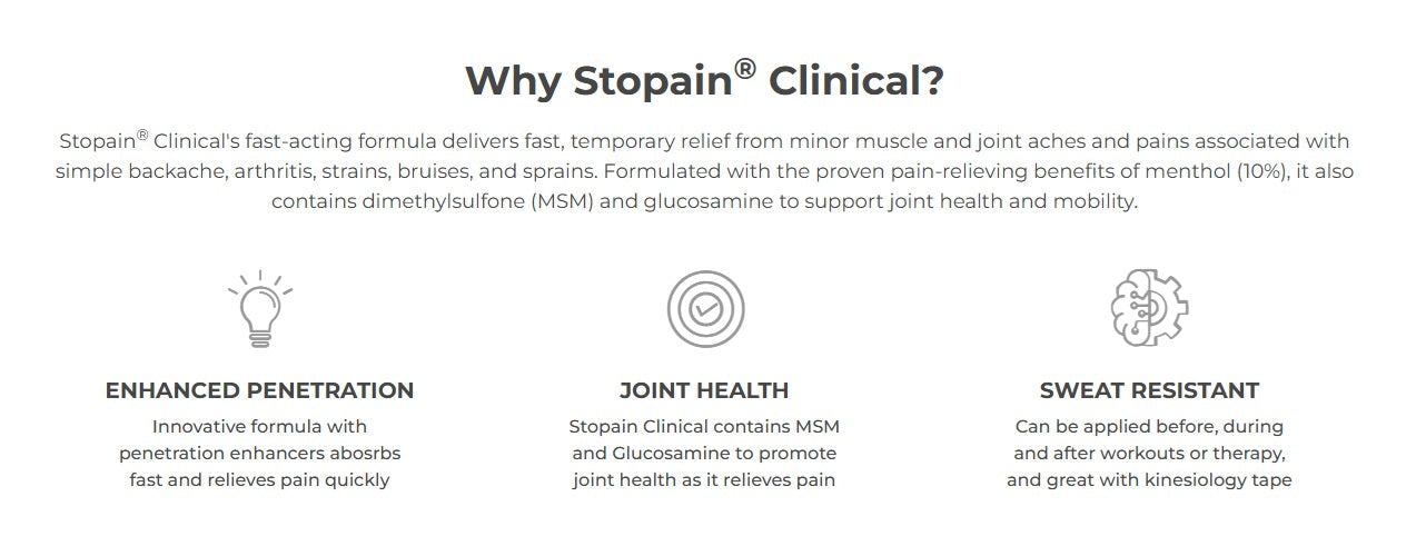 The Stopain® Clinical Story: Professional-Grade Pain Relief