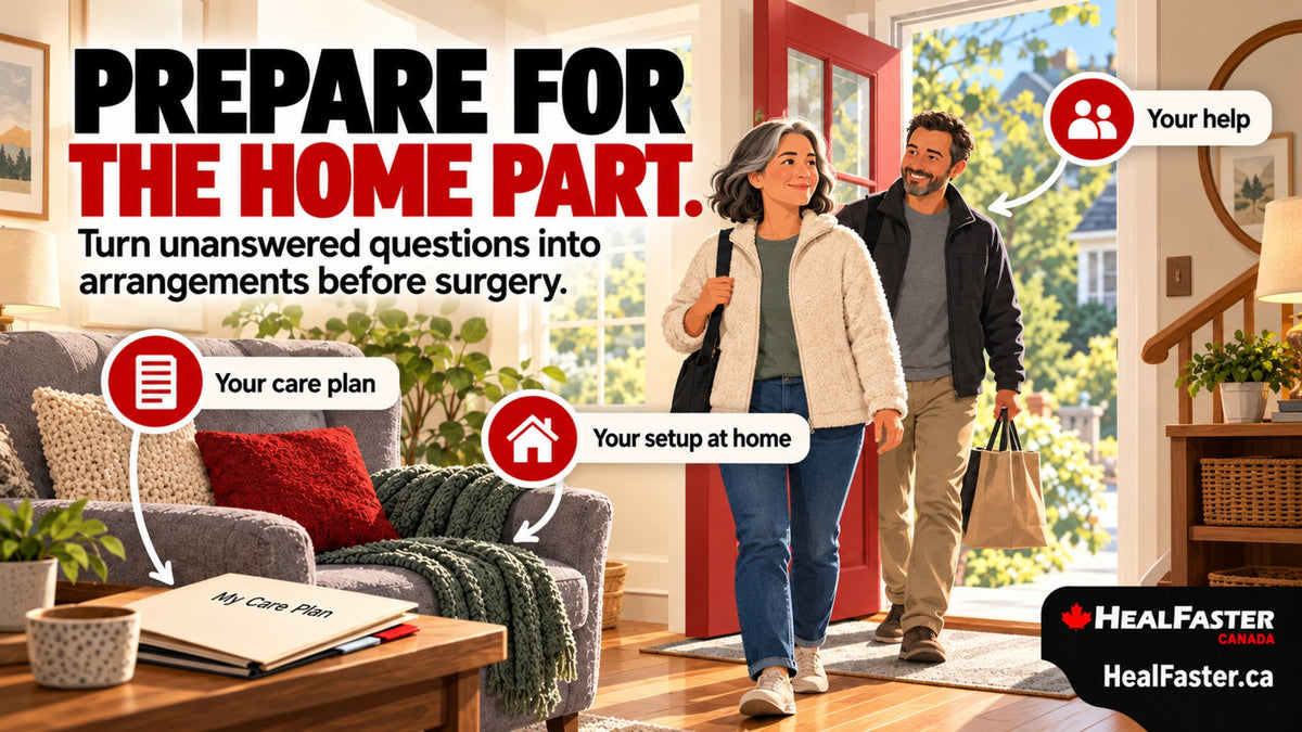 Preparing for Orthopaedic Surgery and Recovery at Home — HealFaster Canada hero graphic