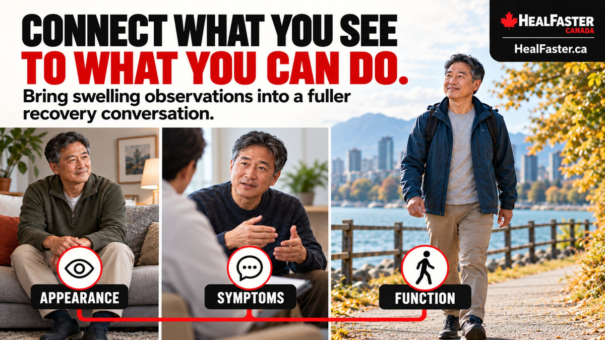 Why Movement Matters When Discussing Swelling After Orthopaedic Surgery — HealFaster Canada hero graphic