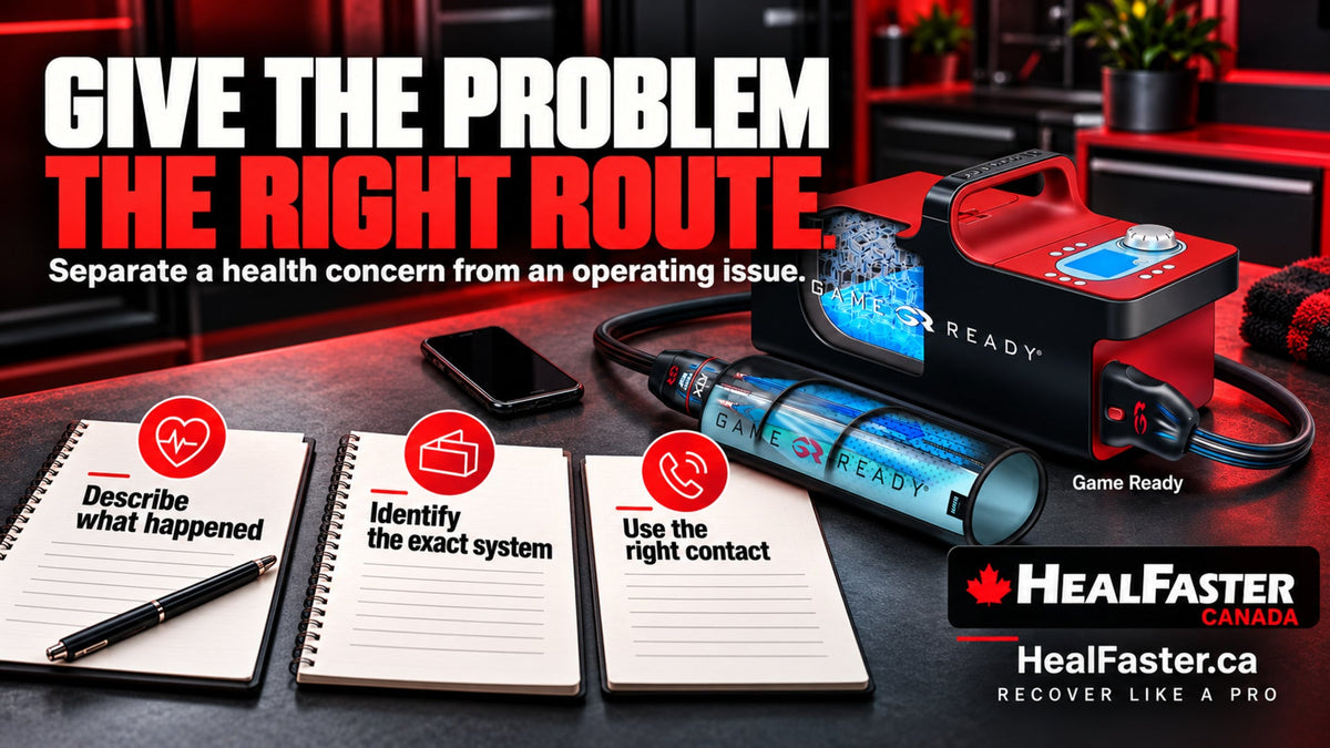 What to Do When a Recovery Device Stops Working — HealFaster Canada hero graphic
