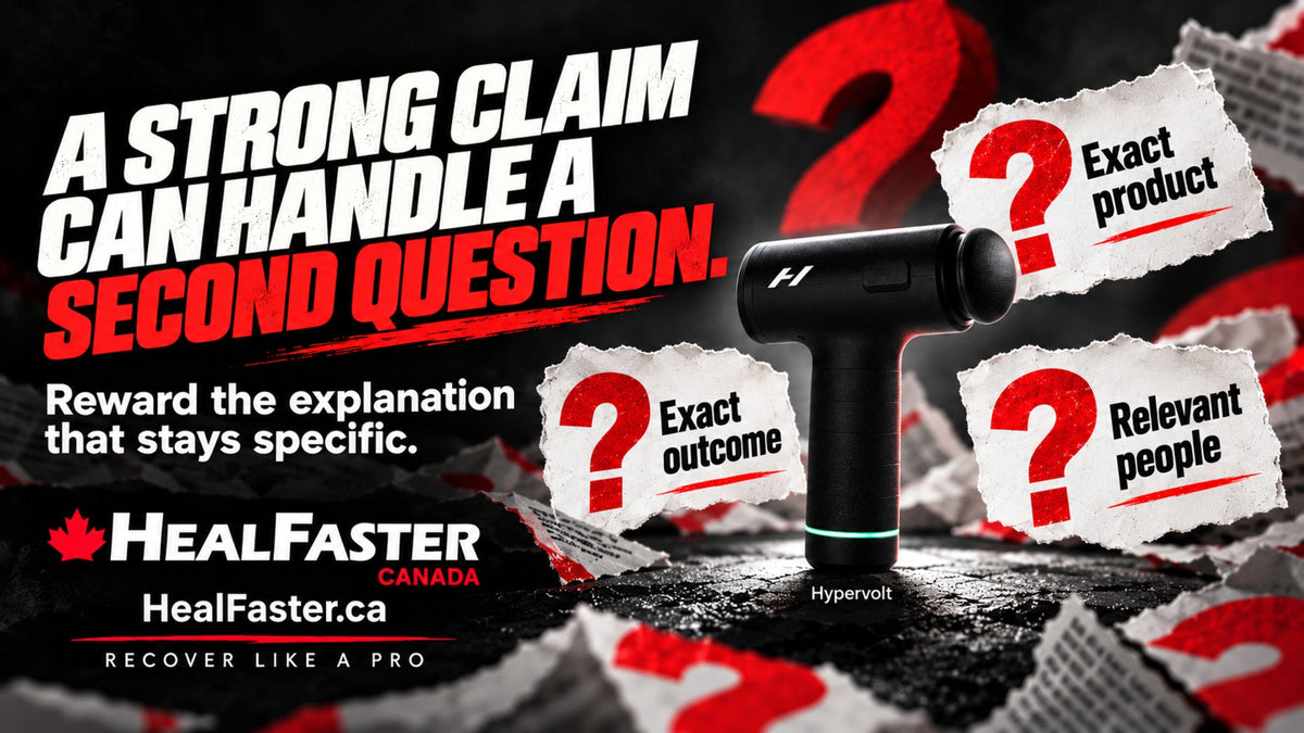 Five Recovery Marketing Claims Worth a Second Question — HealFaster Canada hero graphic