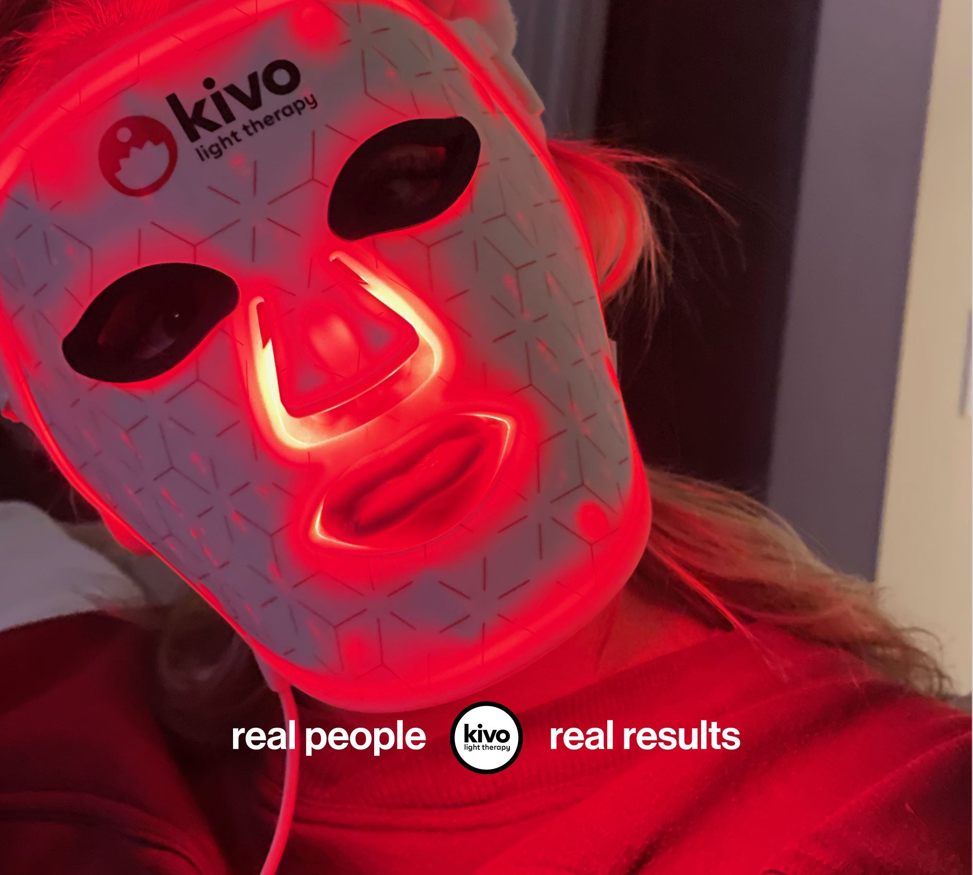Kivo Elite Face + Neck + Chest: Red Light Therapy Mask